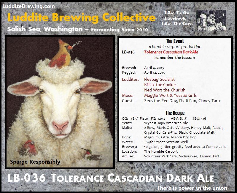 LB-036 Tolerance Cascadian Dark Ale