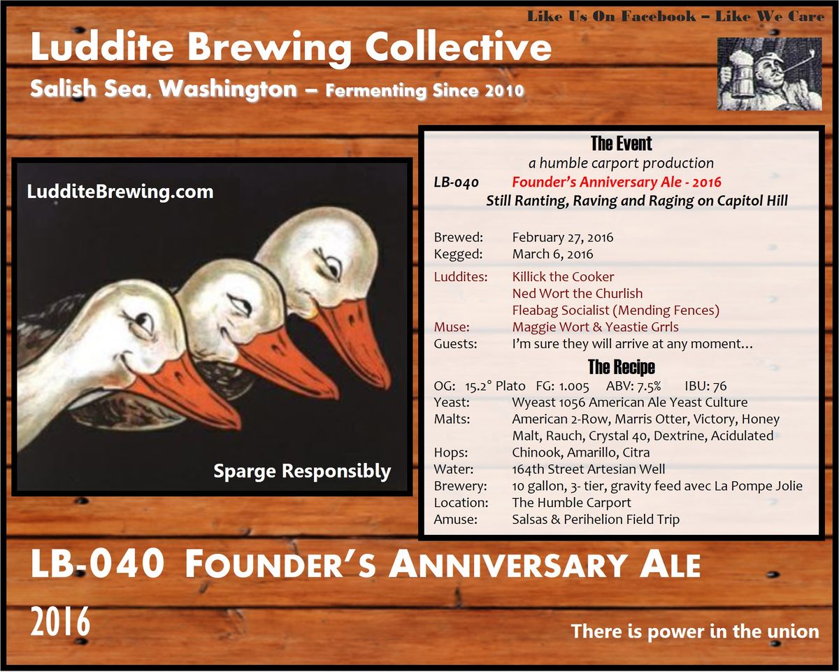 LB-040 Founder's Anniversary Ale 2016