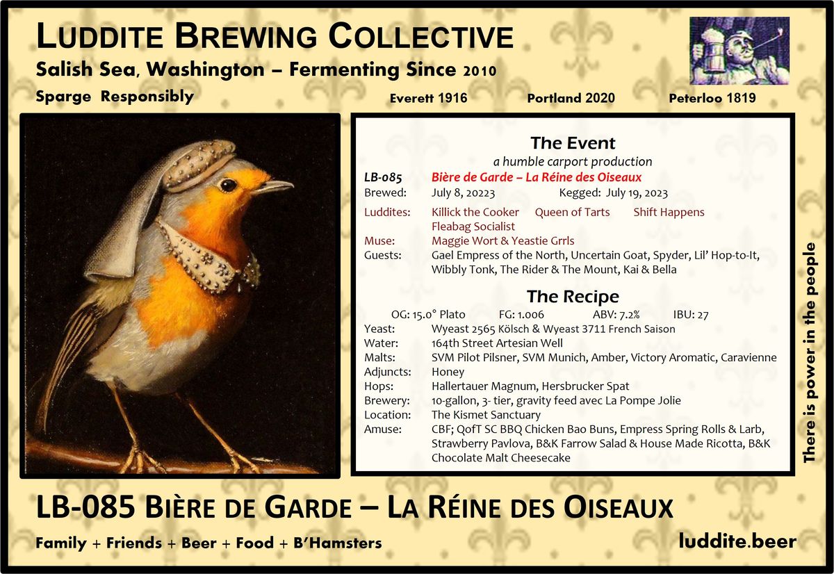 LB-085 Bière de Garde - La Réine des Oiseaux