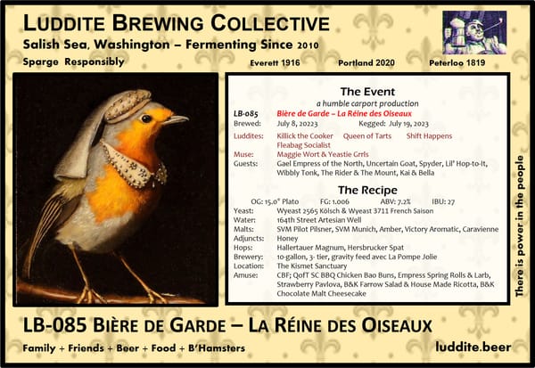 LB-085 Bière de Garde - La Réine des Oiseaux
