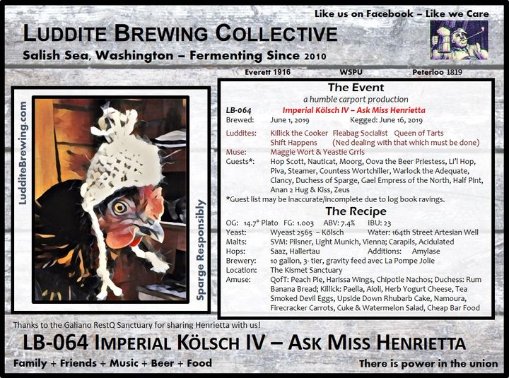 LB-064 Imperial Kölsch IV - Ask Miss Henrietta