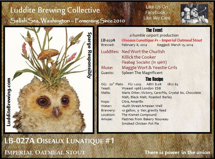 LB-027 - Oiseaux Lunatique Imperial Stout