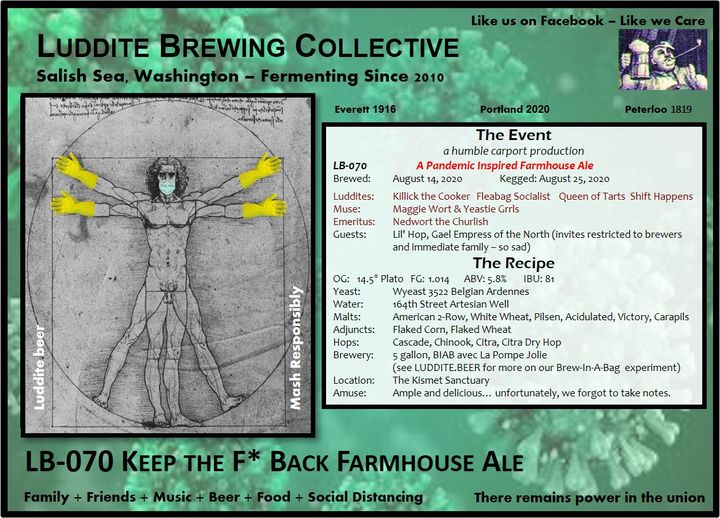 LB-070 Keep the F* Back Farmhouse Ale (BIAB)