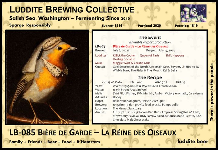 LB-085 Bière de Garde - La Réine des Oiseaux